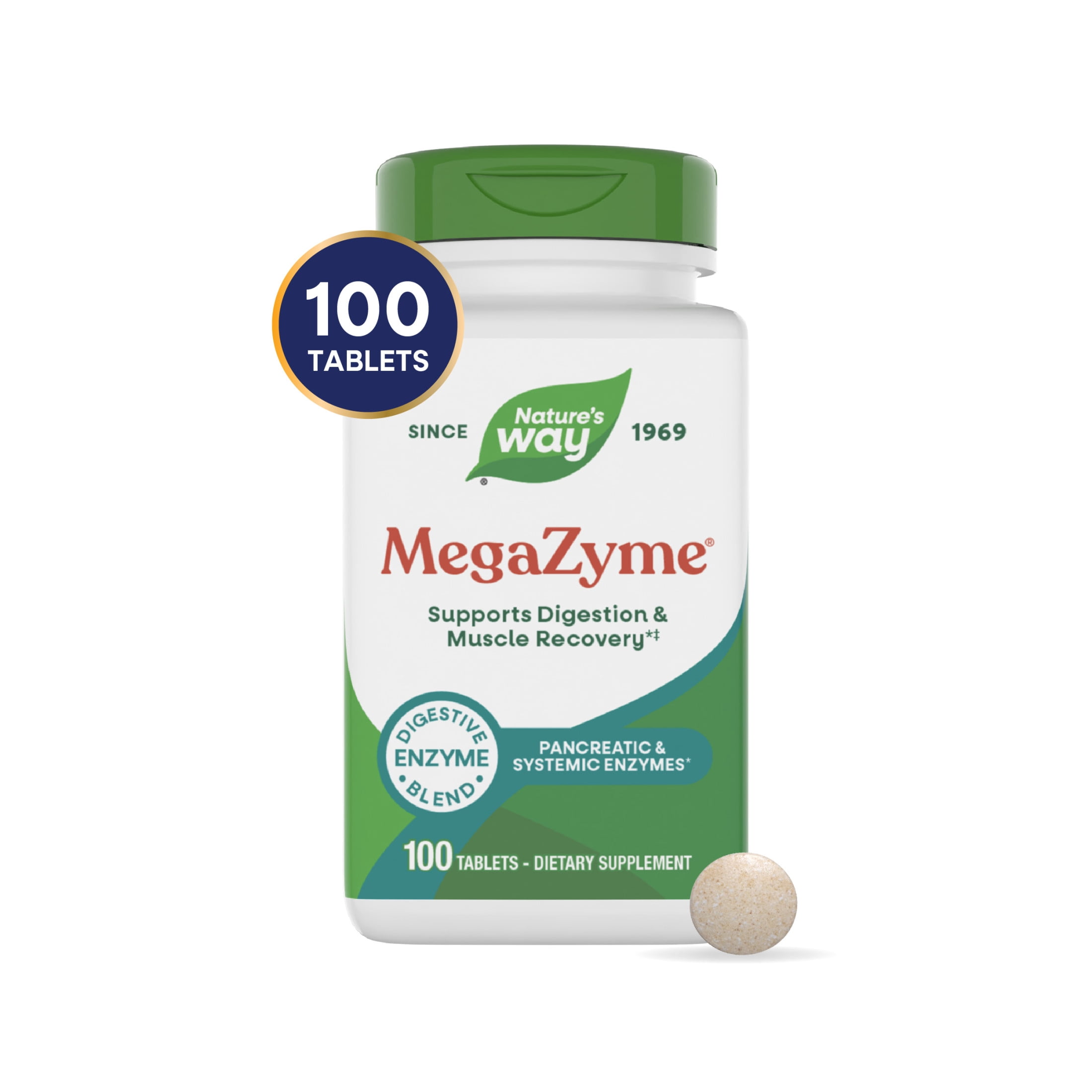 Nature's Way Mega-Zyme Tablets, Pancreatic & Systemic Enzymes