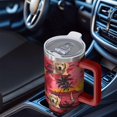 thumbnail image 6 of OBREWU Golden Retriever Hawaiian Tumbler with Handle and Lid,Golden Retriever Hawaiian 40oz Double Wall Vacuum Insulated Tumbler,Cups Gift for Women and Men, 6 of 7