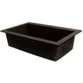 thumbnail image 2 of Transolid Radius 33in x 22in silQ Granite Drop-in Single Bowl Kitchen Sink with 4 CADE Faucet Holes, In Espresso, 2 of 4
