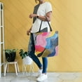thumbnail image 4 of FORMRS Womens Canvas Tote Bag with Zipper Inner Pocket Shoulder Handbag, Stripes Pattern, 4 of 7