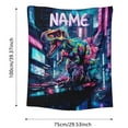 thumbnail image 4 of TIELUTT Personalised Dinosaur Blanket with Custom Name – Soft Throw for Boys Kids Cosy Lightweight Dino Flannel Blanket Size Fuzzy Large Blanket Static Blanket Link Blanket Heavy Winter Blankets, 4 of 8