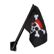 (2 pack) Gorilla Playsets Pirate Flag Kit with Pole - Black with Crossbones and Skull Graphic