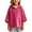 Hot Pink-10, variant on Mitankcoo Girls 3/4 Sleeve Oversized Hoodie Basic Pullover Sweatshirt for Kids Casual Comfort