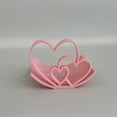 thumbnail image 2 of Jierger Cute Heart Shaped Toilet Paper Holder Stylish Home Bathroom Organizer with Adorable Double Heart Design for Roll Storage Saving Plastic Rack for Table Counter Floor Wall, 2 of 8