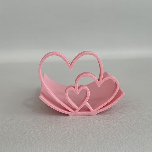 BloomLoom Paper Towel Holder Countertop - Cute Heart Shaped Decorative Farmhouse Paper Towel Roll Holder - Rustic Modern Stand for Kitchen Or Bathroom,Pink