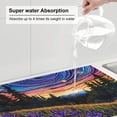 thumbnail image 5 of Honeii Galactic Night Over Meadow Print Kitchen Drying Mat Coffee Bar Mat Hide Stain Coffee Maker Mat for Countertops Coffee Pot Dish Drying Mat, 5 of 7