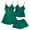 Green, variant on SwiftWear Women's Green Satin Pajama Set -Lace Trim V-Neck Nightdress Matching Cami &Shorts, 3-Piece Summer Cooling Pajamas Sets Sleepwear