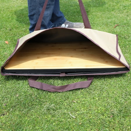 Tozuoyouz Outdoor Portable Storage Bag Organizer Bag Folding Table Chopping Board Storage Bag Canvas Bag Tote Bag Thickened Easy Folding Miscellaneous Khaki
