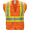 Orange, variant on Ironwear 1287 Class 2 Breakaway Safety Vest w/ 2” Reflective Tape & 6 Pockets