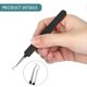 thumbnail image 2 of Set of 3 blackhead tweezers acne bumps stainless steel bumps extraction tool for removing blackheads acne whiteheads acne bend (black), 2 of 4