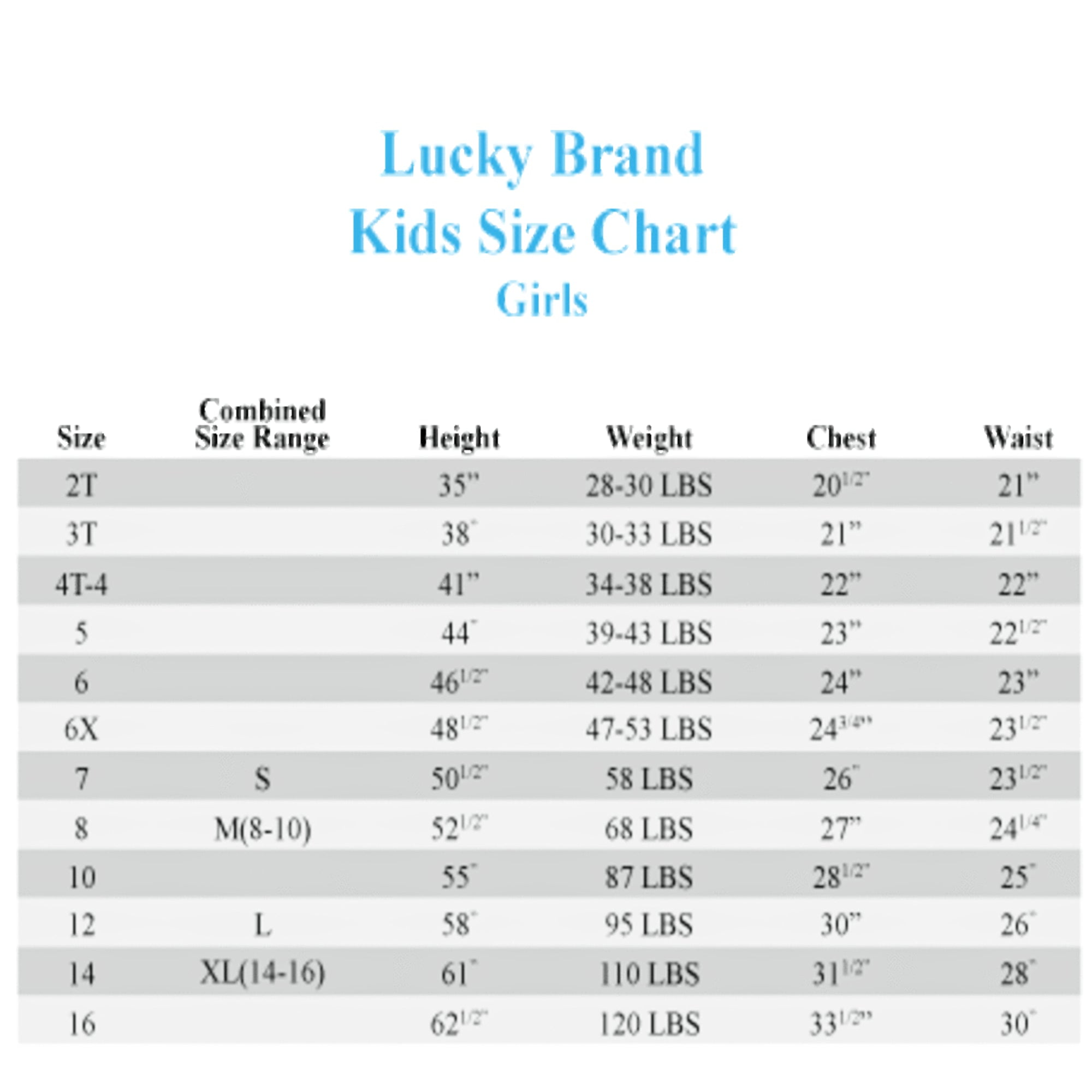 Jeans De Mezclilla Ajustados Lucky Brand Para Niñas