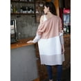 thumbnail image 2 of Women's Cardigan Stitching Autumn Lightweight Loose Open Front Long Sleeve Knit Sweater, Mauve, Small, 2 of 4