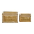 thumbnail image 6 of DecMode Brown Wood Decorative Box with Lid, 2 Count, 6 of 8