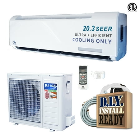 Amvent 18000 BTU Cooling Only Inverter Mini Split Air Conditioner with 25 Foot Installation Kit incl (Best Split Air Conditioner 2019)