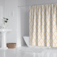 thumbnail image 2 of Yellow Geometric Quatrefoil Pattern Shower Curtain 72"x72" ,Bathroom Decorative Shower Curtains Set with 12 Hooks,Modern Waterproof Washable Shower Curtain, 2 of 6