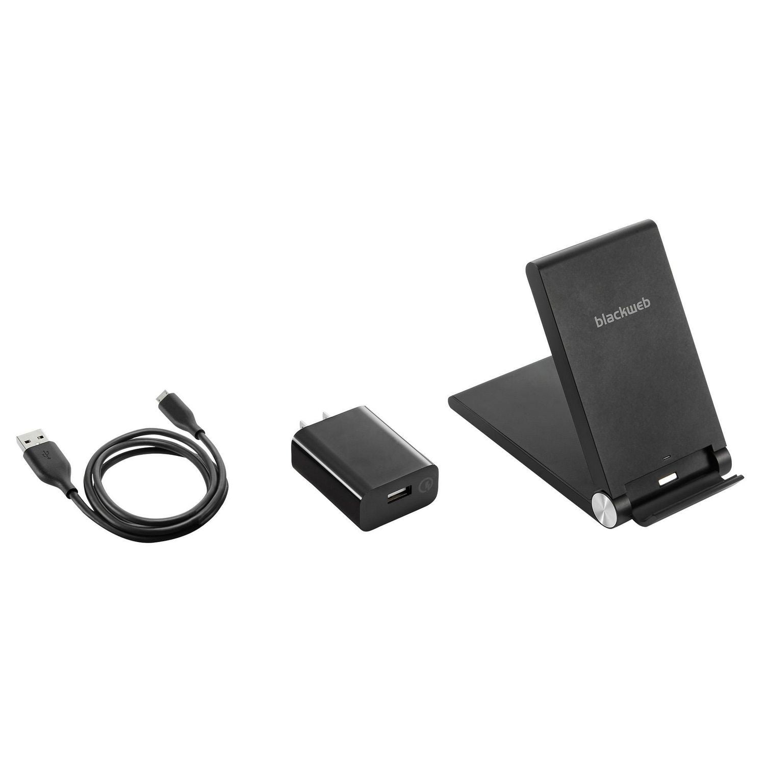 blackweb ™ Fast Charging Qi Wireless Foldable Stand (Black)
