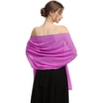 thumbnail image 2 of ORUYROP Châle Foulard Enveloppements Doux Chiffon Dentelle Pashmina pour Robes de Soirée pour occasions Formelles, 2 of 6
