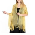 thumbnail image 1 of Sonducket Bufanda brillante de lujo, chal para sombra de protección solar, hilo fino femenino, borla de encaje hueco largo, capas de boda, Ropa, zapatos y accesorios Miscelánea Amarillo, 1 of 6