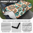 thumbnail image 6 of Whosucclay Floral Pattern Thick Golf Cart Seat Protector, Breathable 4-Pocket Golfcart Cushion Cover for EZGO Club Car Yamaha, 52.36" x 32.28", 6 of 7
