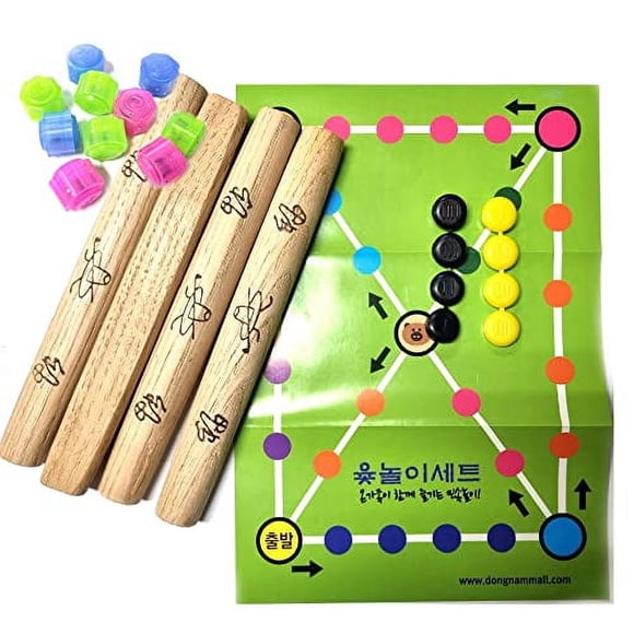 Juego de mesa GASHINA Yutnori Yunnori con Gonggi, juego de 10 piezas
