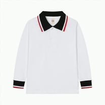 eczipvz Girls Uniform Shirt Boys' Long-Sleeve Polo Shirt Winter Soft Casual Polo Shirt School Uniform for Kids Size 18M-17Y(Purple,2-3 Years)