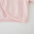 thumbnail image 6 of GYRATEDREAM Girls' Knitted Bolero Cardigan Sweater Kids Long Sleeve Button Closure Cropped Knitwear Cover Up for 12-18M Pink, 6 of 10