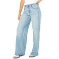 thumbnail image 2 of Celebrity Pink Women's and Women's Plus Baggy Wide Leg Jeans, Available in Regular, Short, Long Inseams, Sizes 1-24, 2 of 4