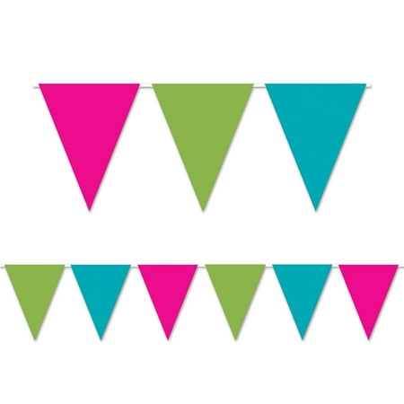 Beistle CLGT Indoor Outdoor Pennant Banner, 10-Inch by 12-Feet