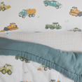 thumbnail image 4 of Cotton Muslin Toddler Bedding 3 Piece Set - Work Trucks, 4 of 9