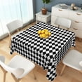 thumbnail image 2 of Tchckioa Black and White Checkered Tablecloth,Waterproof Table Cloth for Kitchen Outdoor,52x52 Inch,Square, 2 of 6
