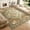 Floral Vintage Green, variant on Washable Area Rug for Living Room, Curtilage 8'x10' Floral Vintage Green Indoor Rug, Low Pile & Stain Resistant Carpet for Bedroom, Office