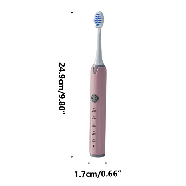Soft Bristle Brushfully Automatic Sound Toothbrush Couple Set Adult Whitening Male and Female Student Party Soft Bristle Toothbrush Rechargeable Version 8Pc Brush