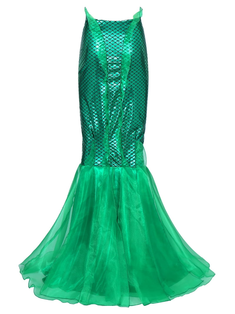 green mermaid scale dress Solar Stretch Satin Strapless Mermaid Bridesmaid Dress main image 0