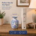 thumbnail image 4 of Blue and White Ceramic Bud Vase 5.9" Chinoiserie Decorative Vase for Home Decor, NOVATRAX, 4 of 8
