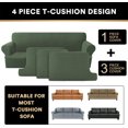 thumbnail image 3 of Housse de Coussin pour Sofa T-Cushion (Grand, Vert Bronze), 3 of 7