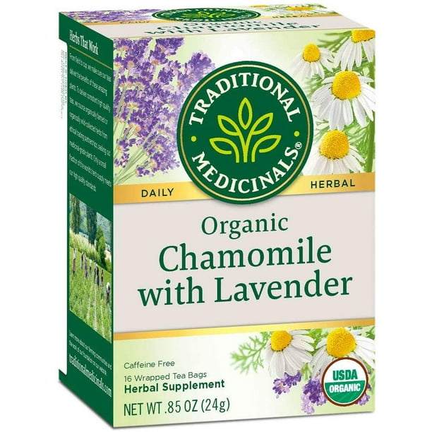 Traditional Medicinals Organic Chamomile with Lavender Herbal Tea Bags
