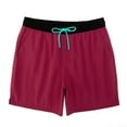 thumbnail image 5 of Kvture Men's Athletic Running Shorts Quick Dry Lightweight Shorts Color Block Drawstring Short for Sports Gym Basketball Hiking Hot Pink XL, 5 of 5