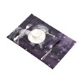thumbnail image 3 of MKHERT Unicorn in a Purple Magical Forest at Night Placemats Table Mats for Dining Room Kitchen Table Decoration 12x18 inch,Set of 6, 3 of 4