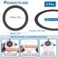 thumbnail image 2 of Anillo de recorte de metal Uxcell, 3.78" OD 2.99" ID recortes de anillo de luz de techo circular, paquete de 2 en negro mate, 2 of 7