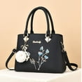 thumbnail image 4 of Women Fashion Satchel Bag Pu Leather Handbag Embroidery Flower Bag Shoulder Bag Crossbody Bag Top Handle Purse, 4 of 6