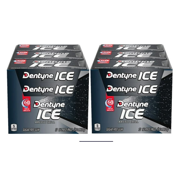 2 Pack | Dentyne Ice Sugar Free Gum, Arctic Chill, 16 Pieces, 12 ct