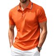 thumbnail image 3 of Men Short Sleeve Polo Shirt Athletic Breathable Classic Fit Quick Dry Performance Collared Top for Summer Sports Casual Wear, 3 of 7