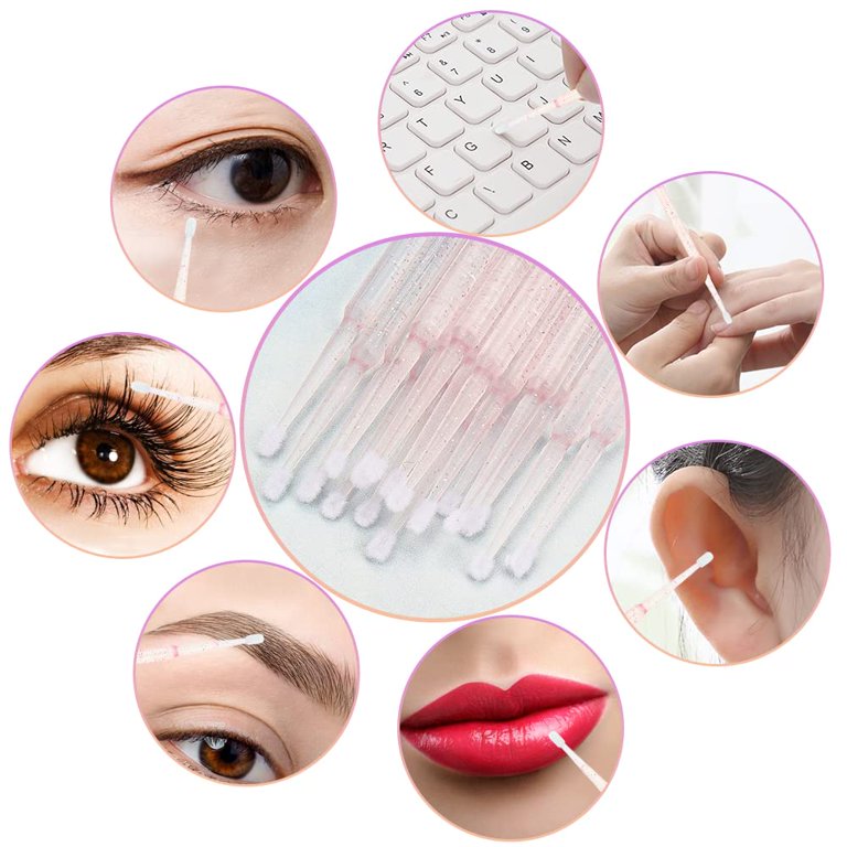 10pcs Bendable Eyebrow Micro Brushes, Disposable Micro Brush Applicator For  Eyebrow, Eyelash Extension, Lash Glue Cleaning Brush