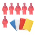 thumbnail image 1 of Paquete De 10 Capas De Lluvia Desechables De Primera , Impermeables, Al Aire Libre, Con Capucha De PVC, Poncho Soledad Chubasquero desechable para niños, 1 of 10