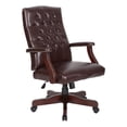 thumbnail image 1 of Jamestown Oxblood Red Vinyl Traditional Executive Chair with Padded Arms, 1 of 8