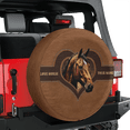 thumbnail image 3 of Lotusprinthandmade Personalized Name Brown Horse Horse Lover Spare Tire Cover Without Backup Camera Hole 6 Sizes, 3 of 8