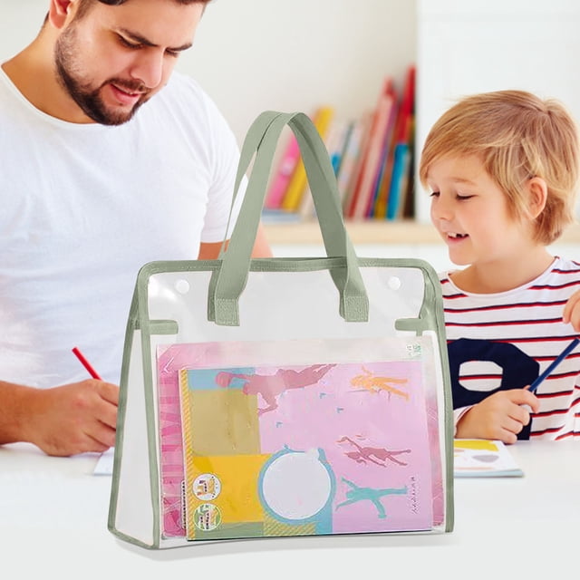 Carpeta transparente tamaño A4 para documentos y tareas escolares | Organizador de archivos impermeable con cierre a presión | Estuche de gran capacidad para guardar papeles de examen para la escuela