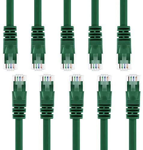 Cat6 Ethernet Cable Internet Cable Cat6 Cable Green 7 Feet GearIT Cat 6 Ethernet Cable 7 ft 10-Pack Network Cable Cat 6 Cable - Cat6 Patch Cable Cat 6 Patch Cable 