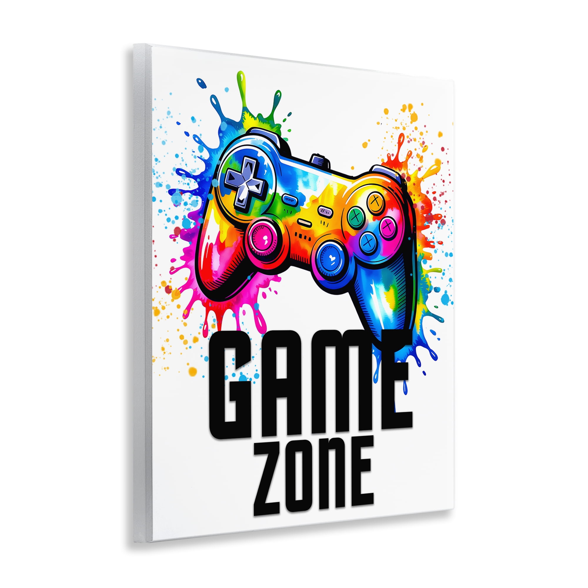 Stupell Industries Game Zone Bright Splash Wall Plaque Art, design by Kim Allen