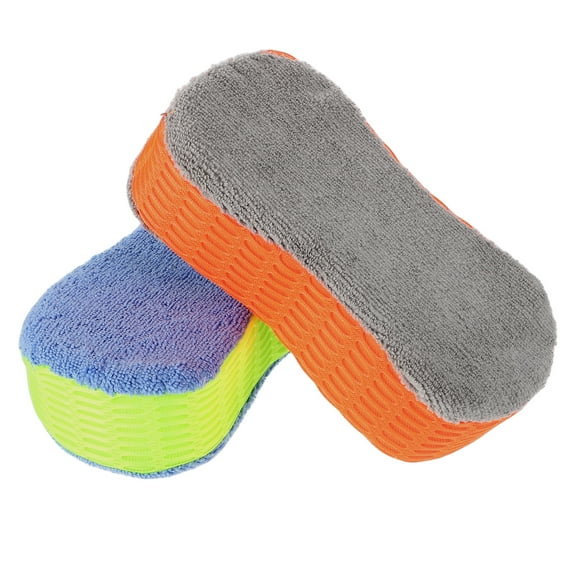 unbranded 2pcs Car Cleaning Sponge 8-Shaped Sponge Block Dual Side Water-Absorbing Sponge Pad for Car Detailing Scrubbing Washing